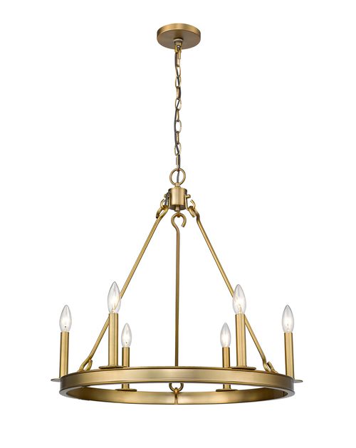 Barclay 6-Light Chandelier In Olde Bra