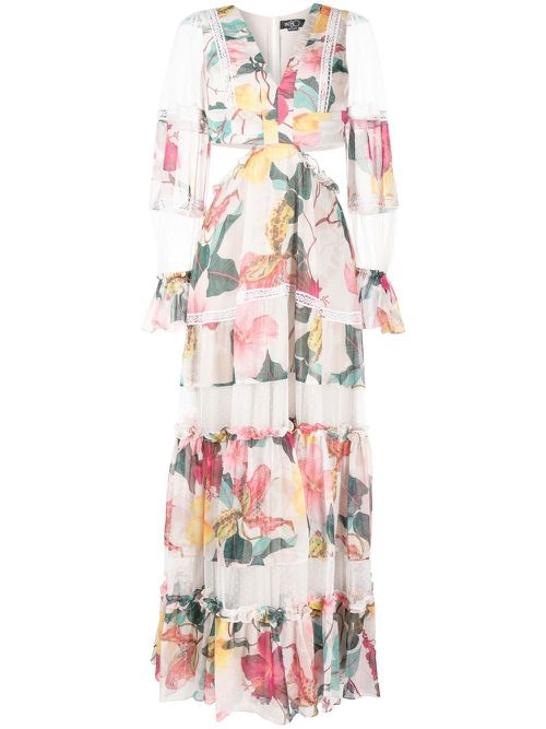 PatBO | Hibiscus cut-out maxi dress - Pink | Realry