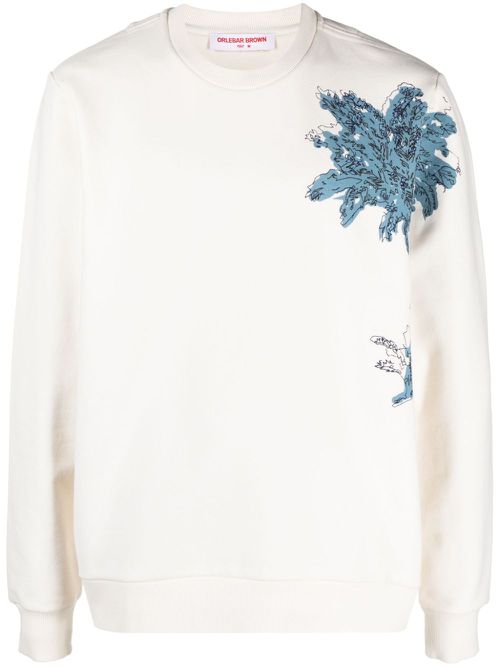 Stevenson palm tree print sweatshirt - Neutrals