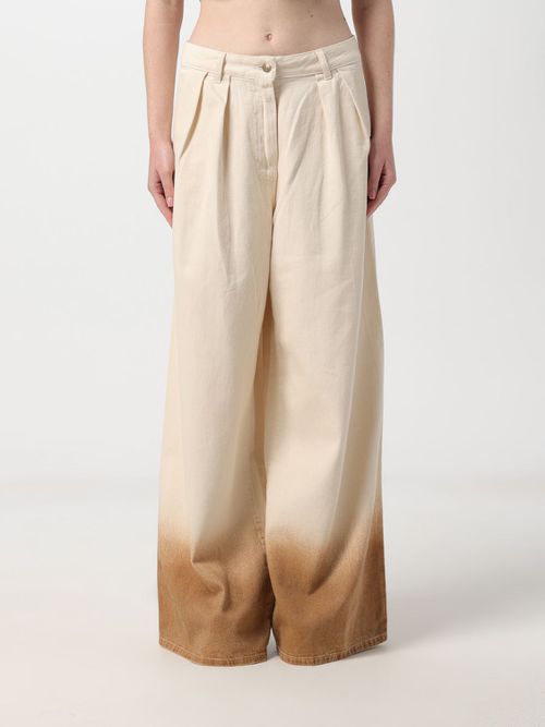 Jeans Woman color Yellow Cream