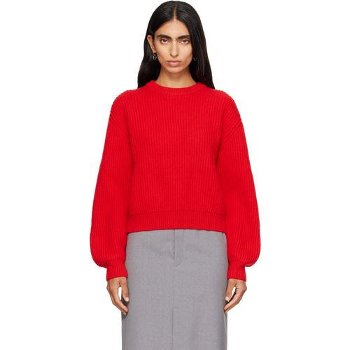 Red Wool Crew-Neck Sweater