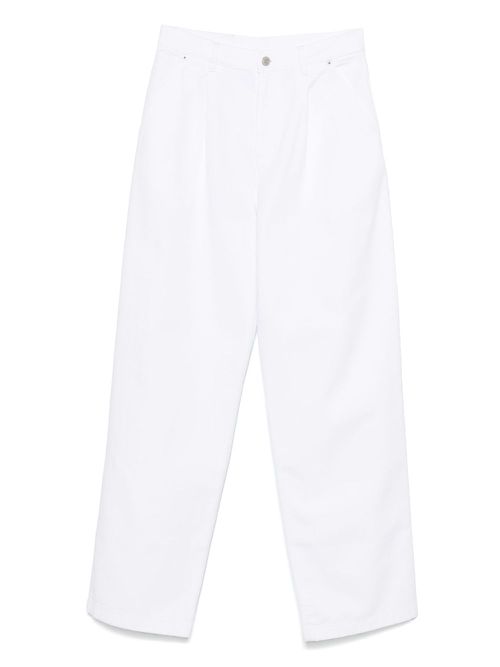 Moschino pleat-detailing jeans - White