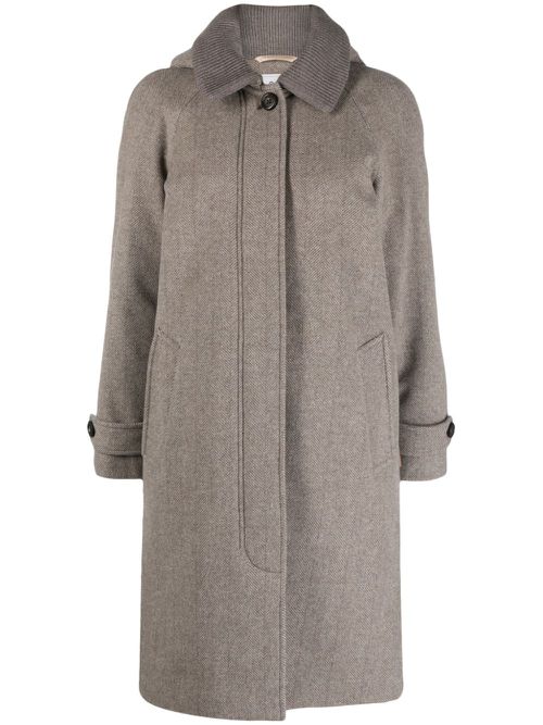 Luxe virgin wool coat - Brown