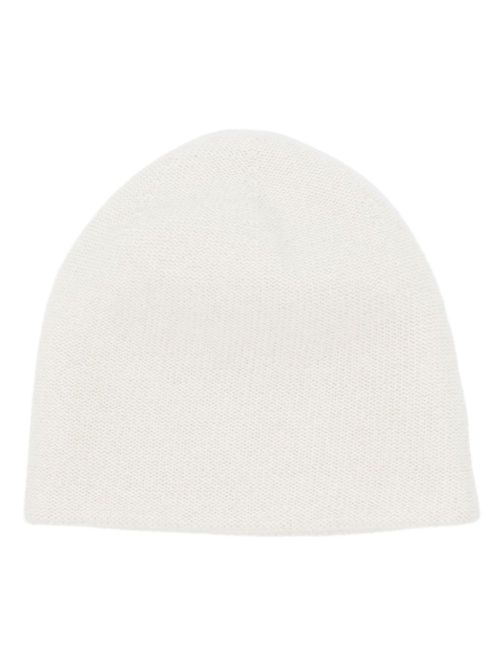 Double layer cashmere beanie - White
