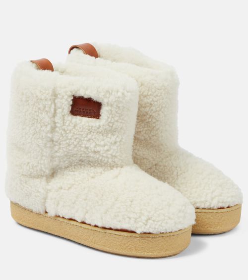 Frieze shearling ankle boots