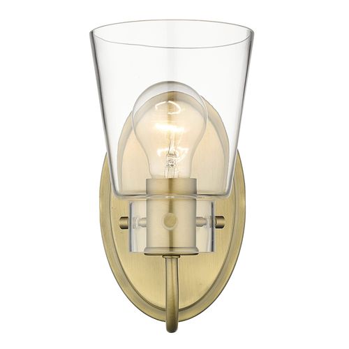 Antique Brass One Light Vanity from the Bristow Collection
