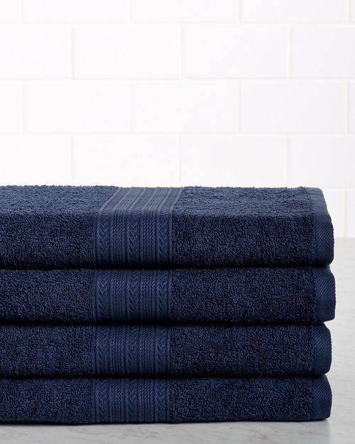 Eco-Friendly 4pc Solid Bath Cotton Towel Set