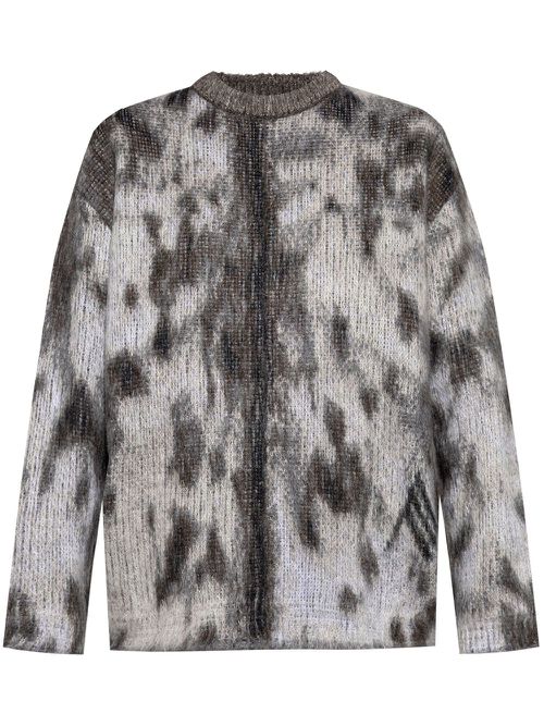 Jacquard-knit sweater - Grey
