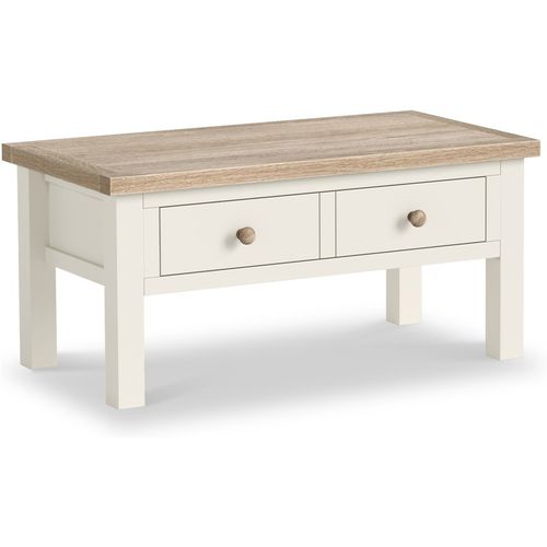 Trelan Painted Coffee Table with Drawer | Coconut or Grey | Roseland