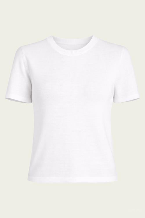 Devon Knit Tee in White