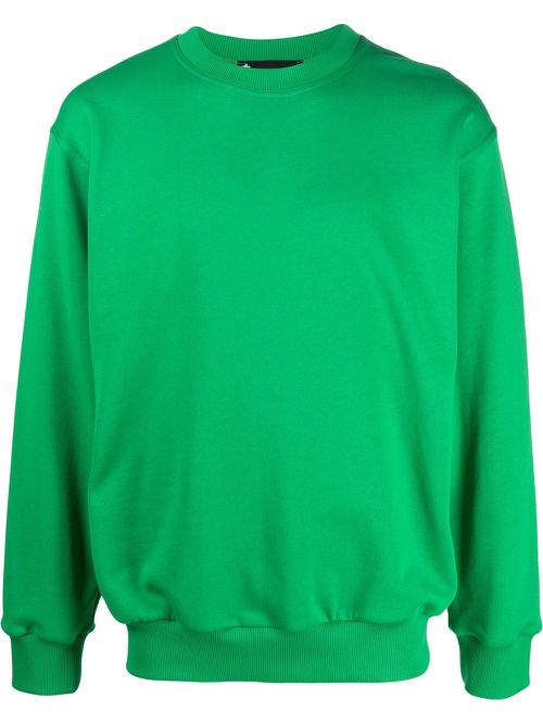 X notRainProof crew-neck organic cotton sweatshirt - Green