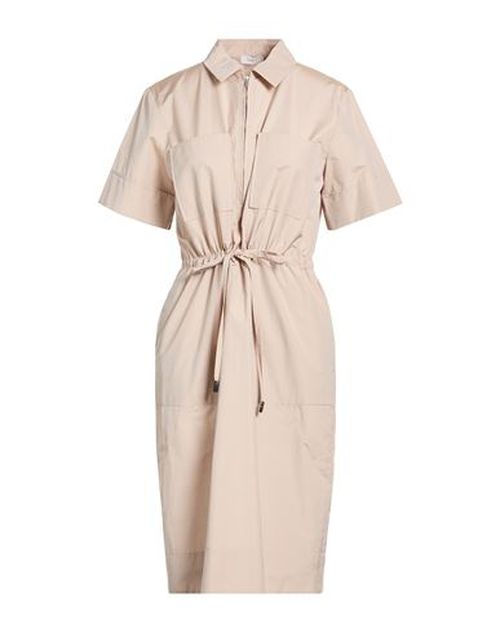 Woman Midi dress Beige Size 6 Cotton, Polyester