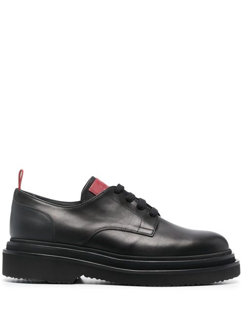 Leather lace-up shoes - Black