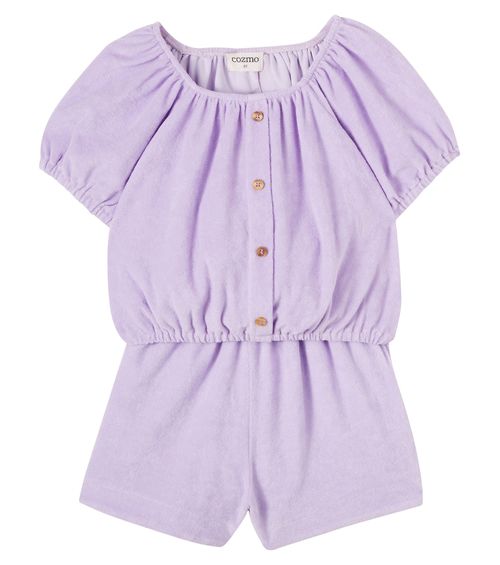Judy cotton-blend terry top and shorts set