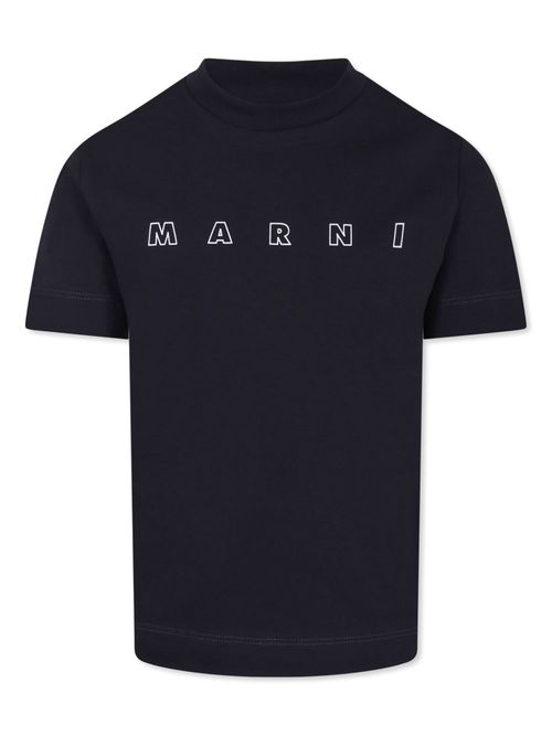 Logo-print T-shirt - Blue