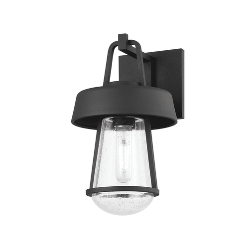 Textured Black One Light Outdoor Wall Sconce from the Brady Collection