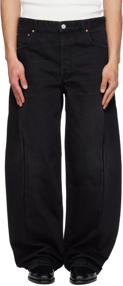Black Cut Cross Jeans