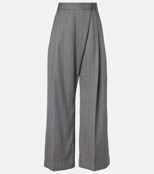 Pinstripe wide-leg pants