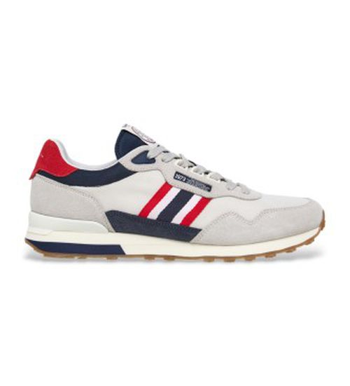 Pepe Jeans for man. PMS40027 Kingston Heritage leather trainers white, grey (43), Flat, Suede, Laces, Casual