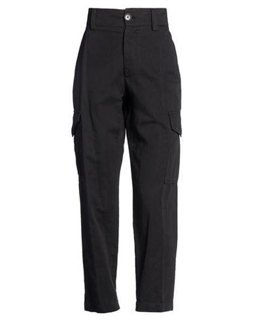 Woman Pants Black Size 2 Cotton, Linen