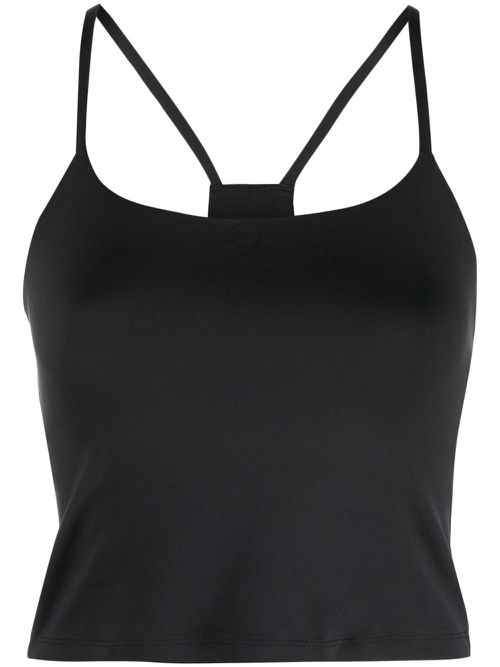 Recycled polyester sleeveless sports top - Black