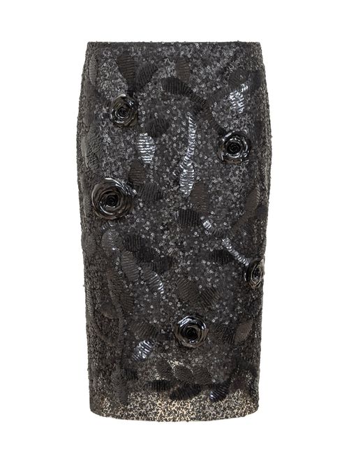 Skirt With Floral Decoration