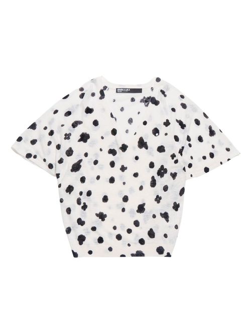Bimba y Lola polka dot v-neck top - White