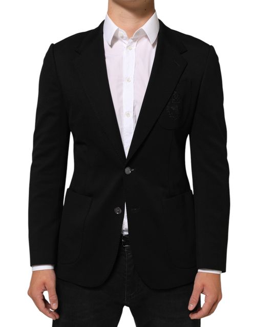 Viscose Two-Button Blazer — Black