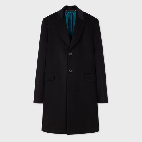 Black Wool-Cashmere Epsom Coat