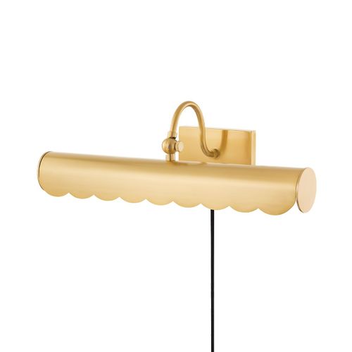 Aged Brass Two Light Picture Light from the Fifi Collection