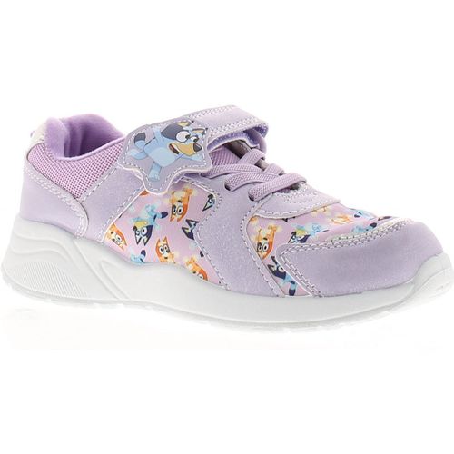Character Bluey Infants Girls Trainers Janine Lace Up purple Textile - Size UK 8 Infant