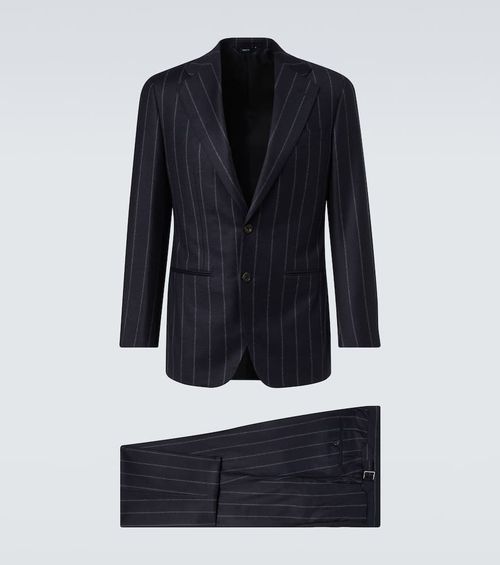 Pinstripe wool and cashmere suit