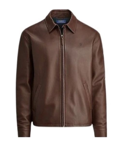 Zip-Up Leather Jacket