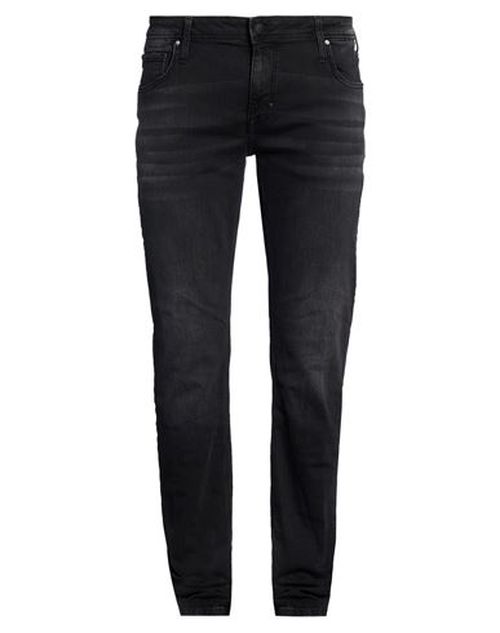 Man Jeans Black Size 38 Cotton, Elastane