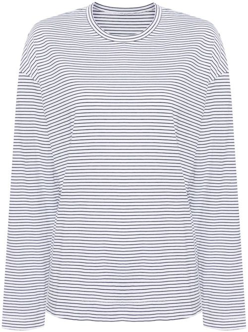 Striped long-sleeved T-shirt - White