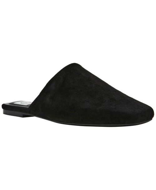 Women's Felica Slip-On Mules - Black Faux Suede
