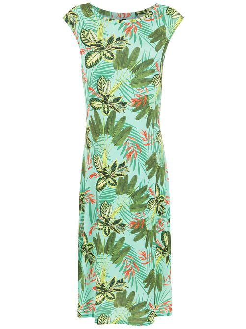 Zababa tropical print dress - Green