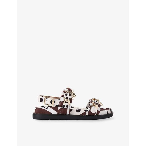 Womens Polka Slingback Woven Sandals