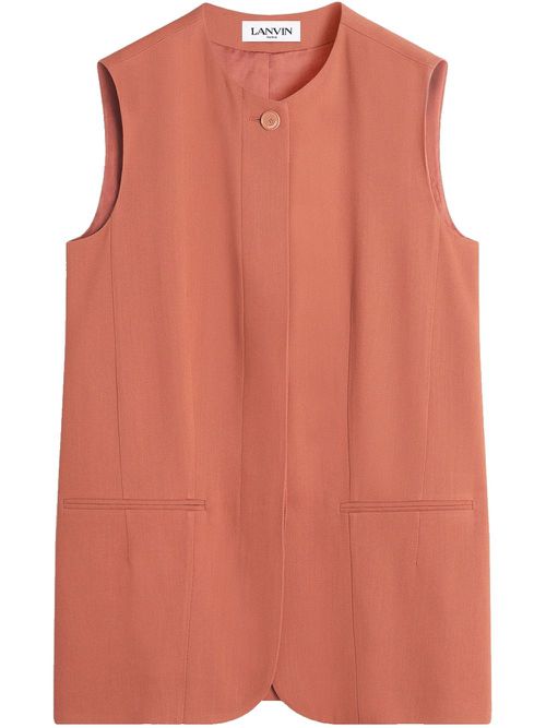 Lanvin round neck waistcoat - Orange