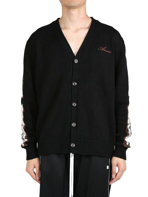 Leopard Bones cardigan - Black