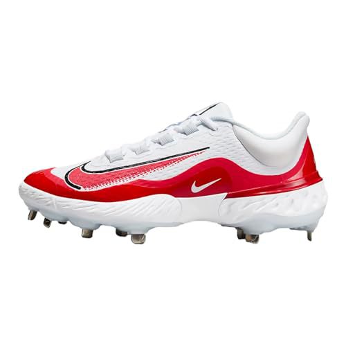 Nike Alpha Huarache Elite 4 Low FD2745-100 White-Wolf Grey-Black Men's Metal Baseball Cleats