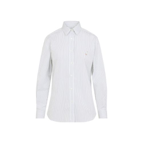 White Slim Stripes Shirt