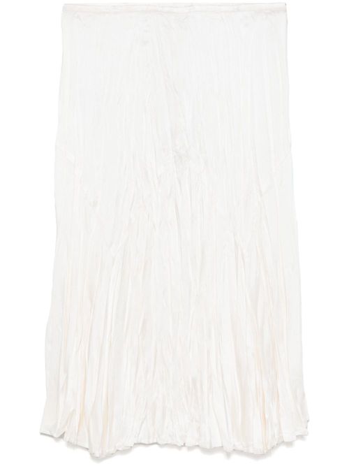 Satin charmeuse midi skirt - Neutrals