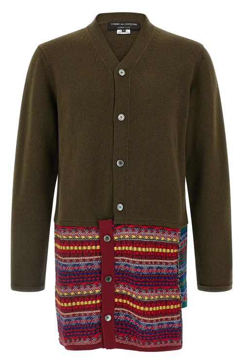 Jacquard Insert Cardigan