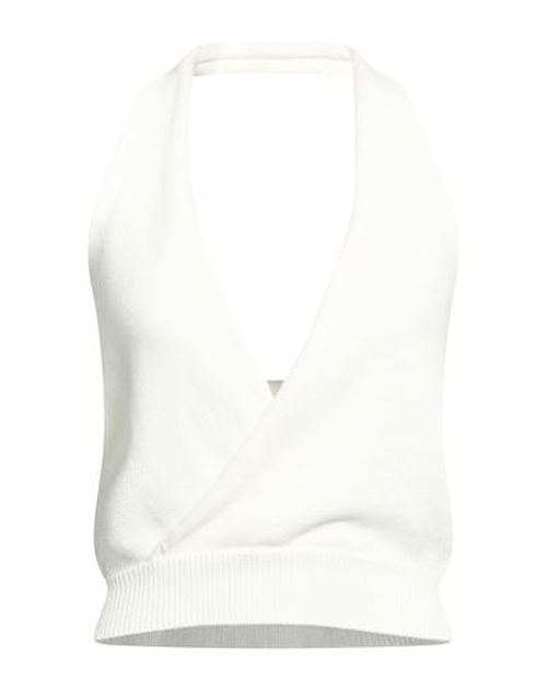 Woman Top White Size M Cotton, Nylon