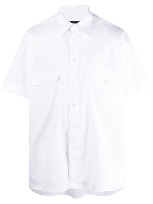 Short-sleeve button-up shirt - White