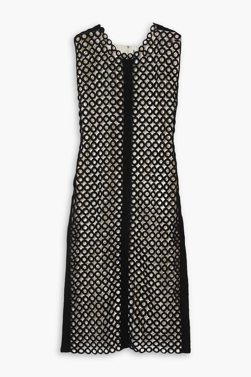 Dree two-tone crocheted midi dress