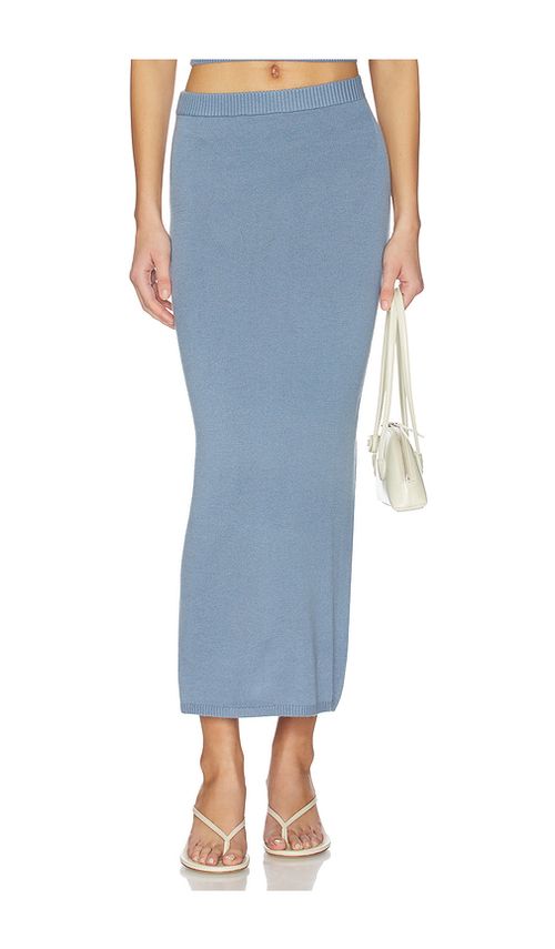 Lovers and Friends Genie Pull On Maxi Skirt in Dusty Blue. L also in XS, XXS