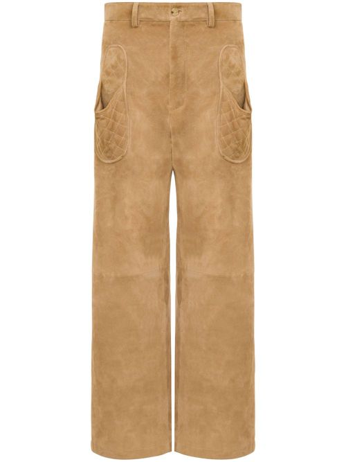 Suede trousers - Brown