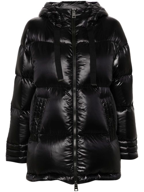Zip-up puffer jacket - Black
